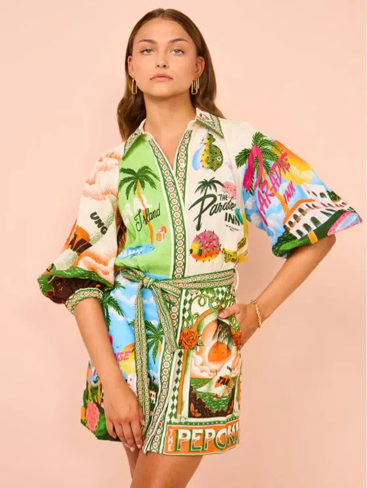 Alemais Paradiso Mini Dress In Multi Size 12 - Image 4