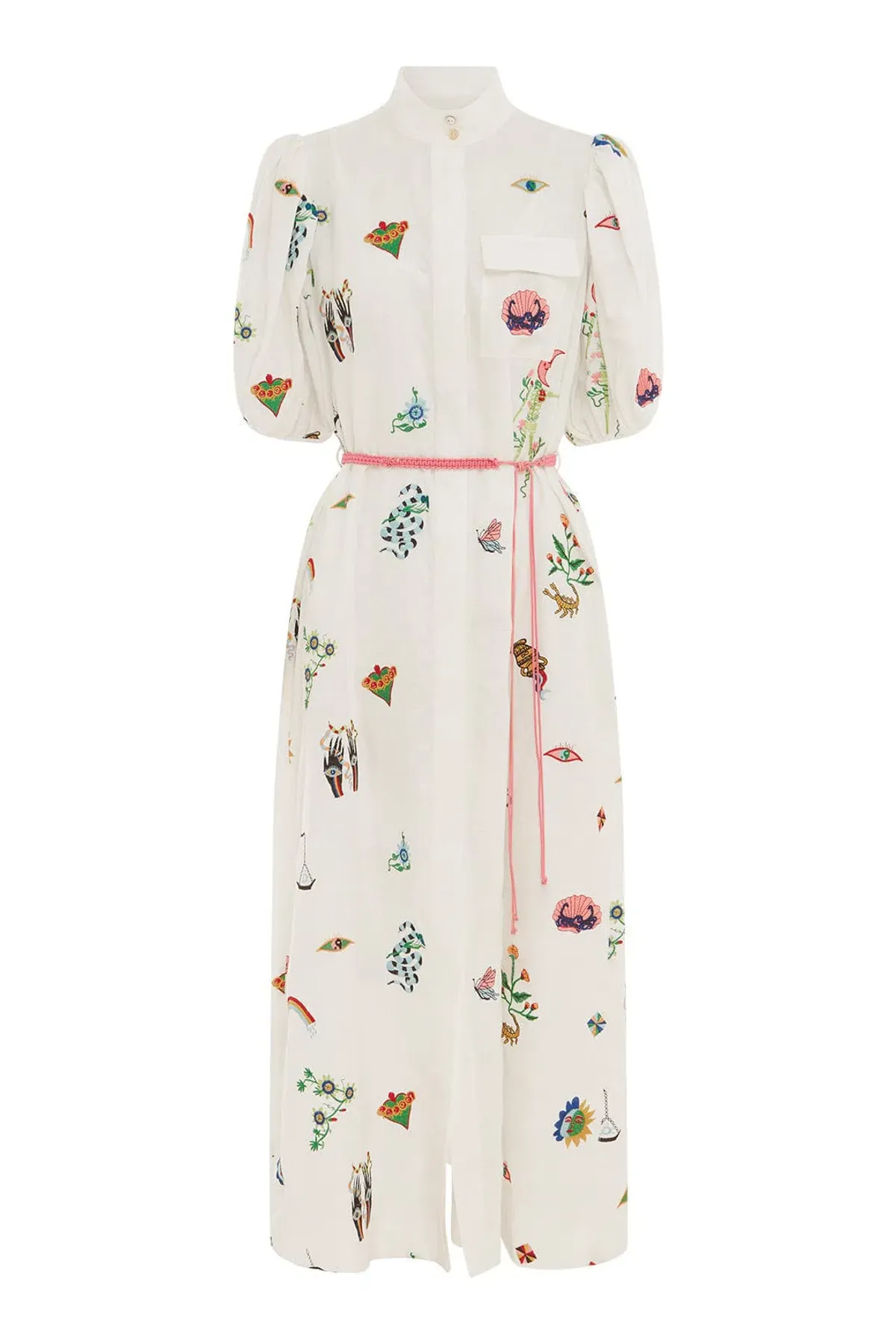 Alemais Atticus Embroidered Shirtdress Print Size 14 - Image 5