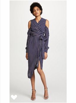 Nicolas Pin Stripe Dress Navy Size 6 for rent on The Volte - image 1