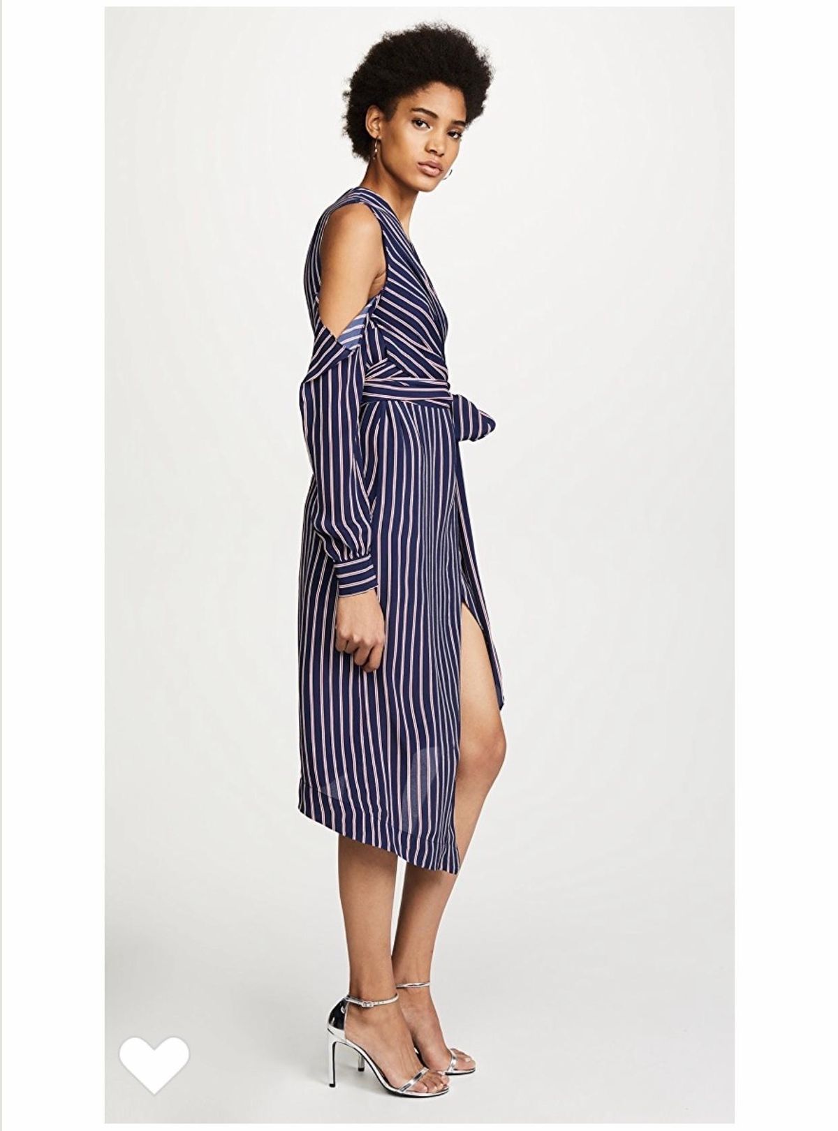 Nicolas Pin Stripe Dress Navy Size 6 - Image 4
