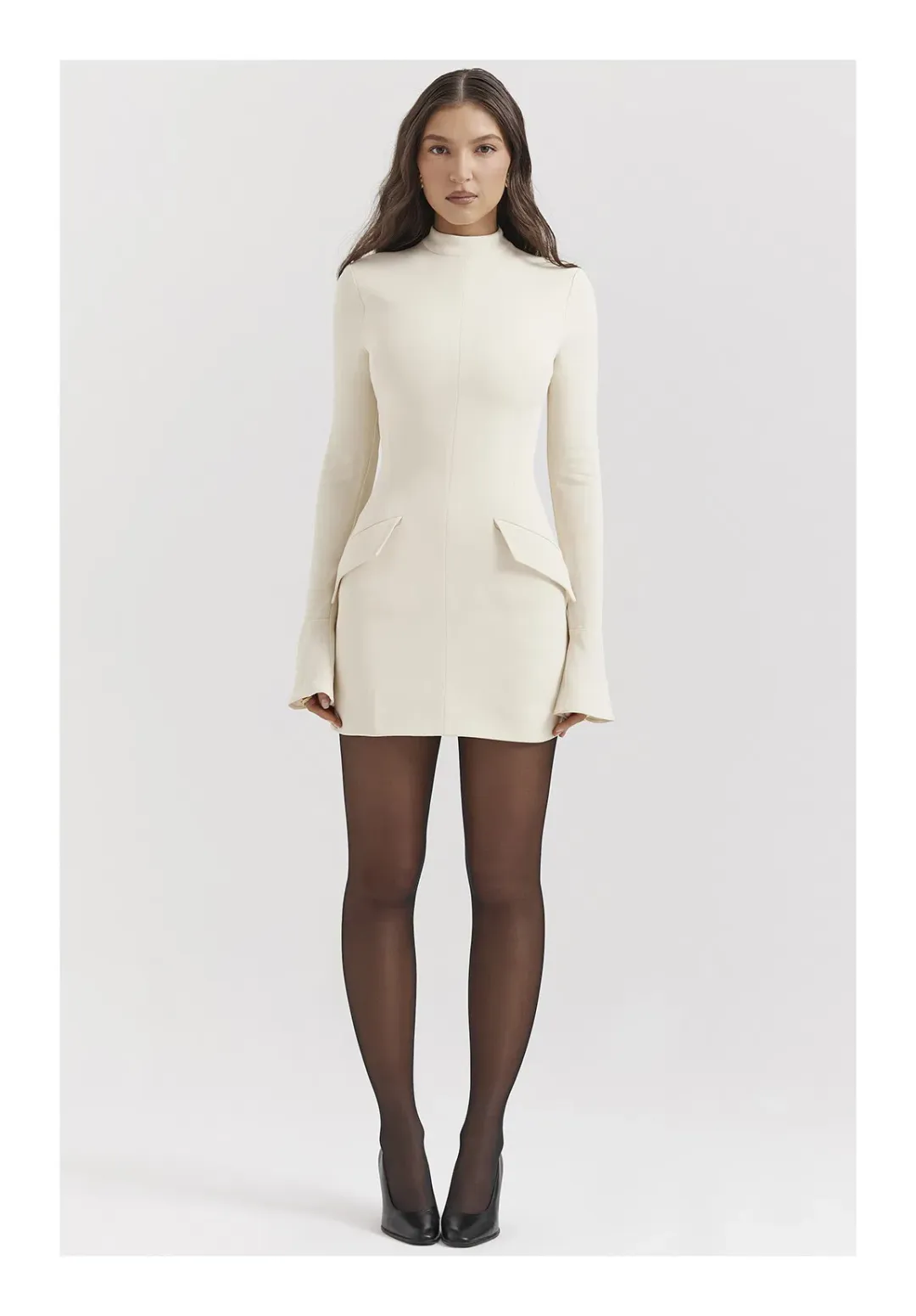 House of CB Mihalia Dress Cream Size XS/ AU 6 for rent on The Volte - main image