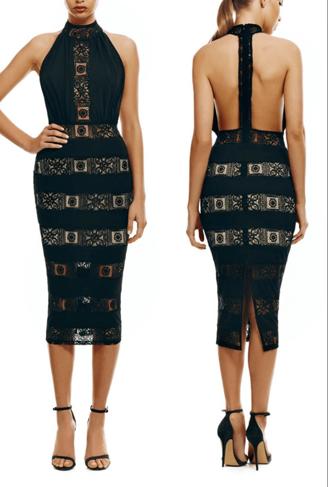 MISHA Portia Black Dress Size 8 for rent on The Volte - main image