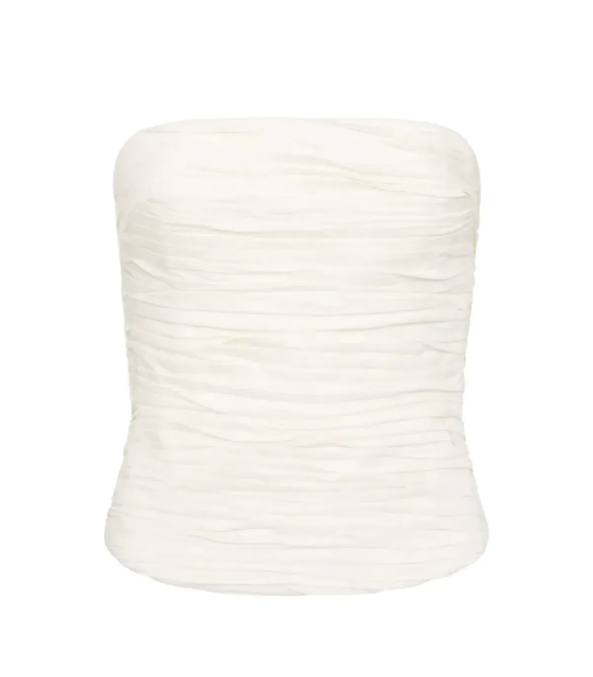 Aje Sunbeam Ruched Bustier and Cosmos Tiered Maxi Skirt Set Ivory Size 6 - Image 6