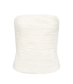 Aje Sunbeam Ruched Bustier and Cosmos Tiered Maxi Skirt Set Ivory Size 6 for rent on The Volte - image 6