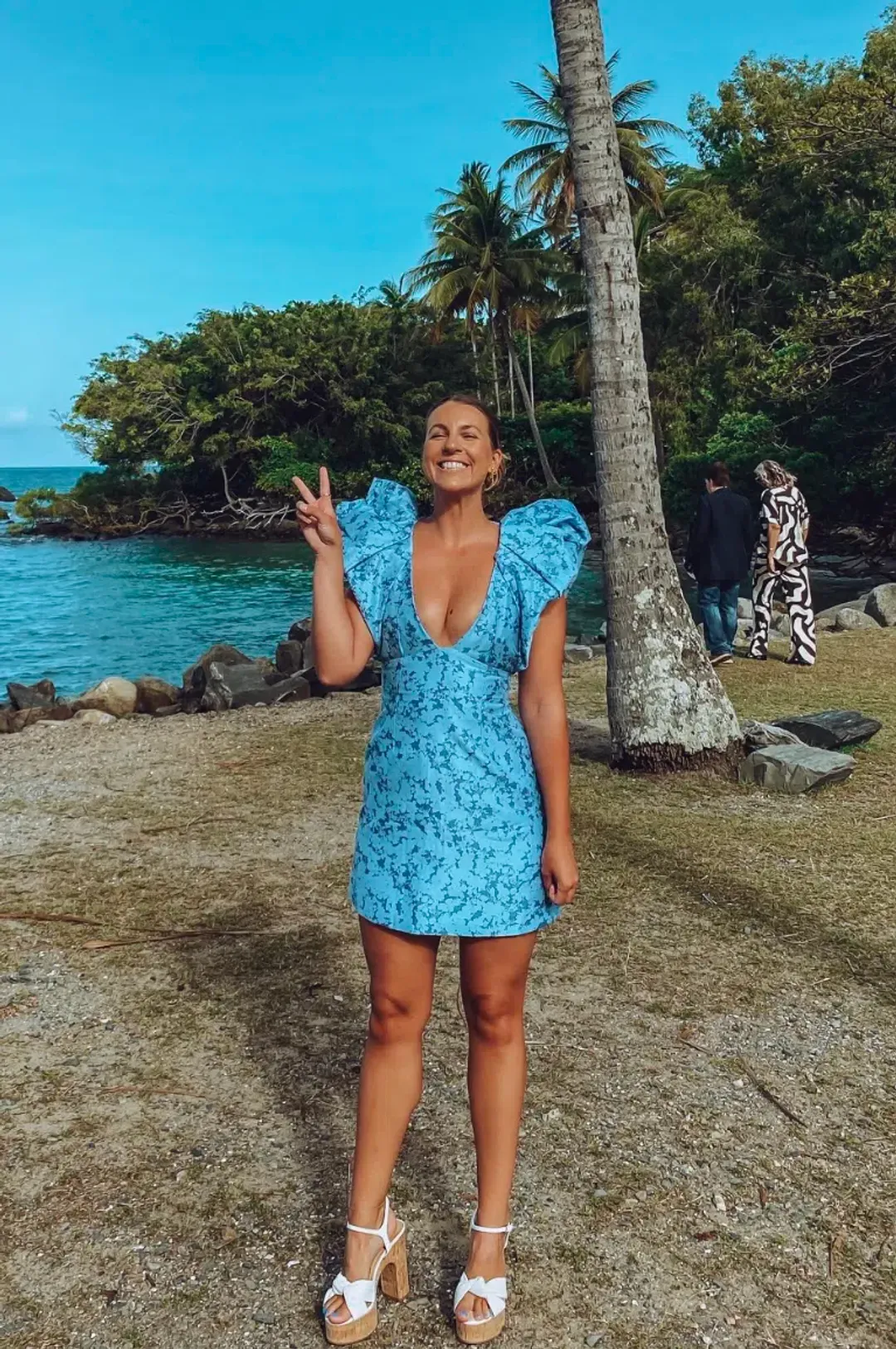 Acler Denare Short Dress Blue Size 8 for rent on The Volte - main image