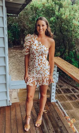 Acler Dana Mini Dress Sienna Shadow Size 8 for rent on The Volte - image 2