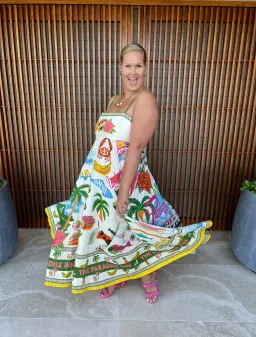 Alemais Paradiso Sundress in Multi Size AU 16 for rent on The Volte - image 3