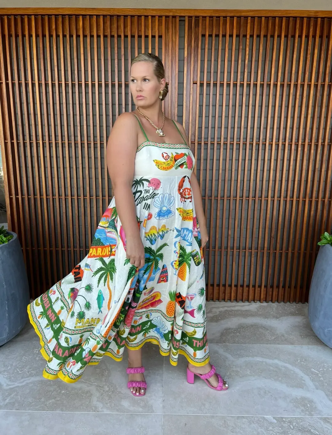 Alemais Paradiso Sundress in Multi Size AU 16 for rent on The Volte - main image
