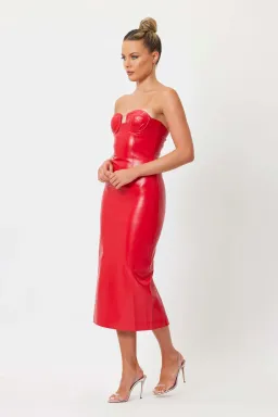 Bianca and Bridgett Kylie Midi Dress Red Size 6 for rent on The Volte - image 4