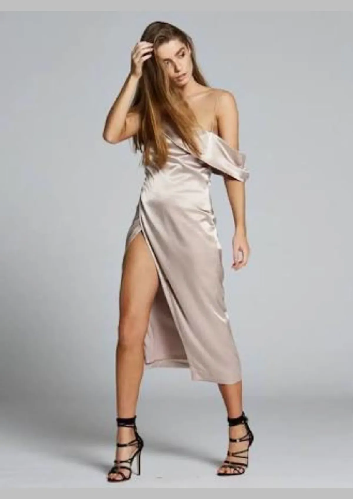 Maurie & Eve Noa Dress in Mushroom Size XS / AU 6 for rent on The Volte - main image