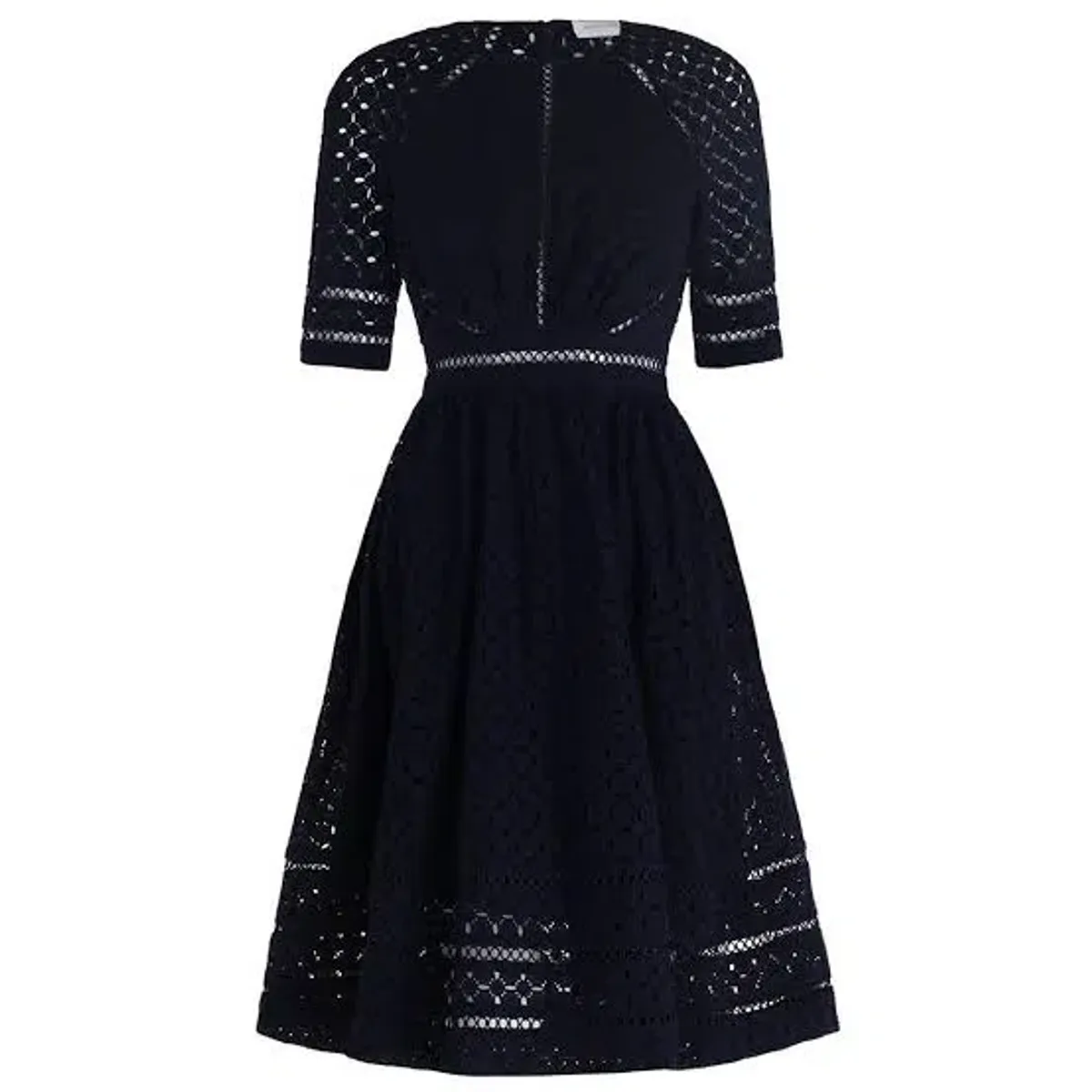 Zimmermann Roamer Day Dress Black Broderie Anglaise Size 3/Au 14 for rent on The Volte - main image
