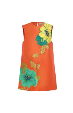 Alemais Piato Mini Dress Orange/Floral Size 8 for rent on The Volte - image 4