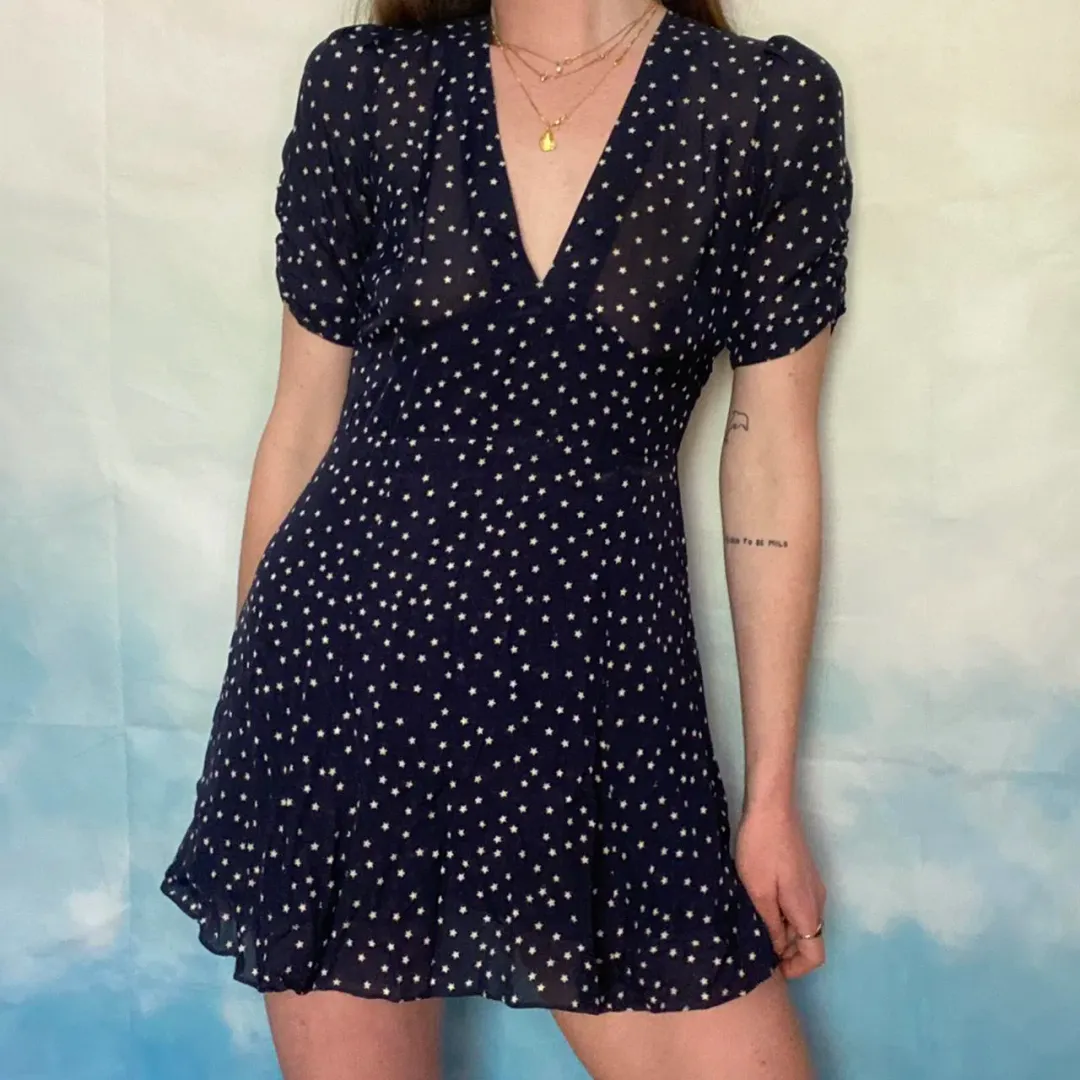 Realisation Par Ozzie Mini Dress Navy Star Size 4 for rent on The Volte - main image