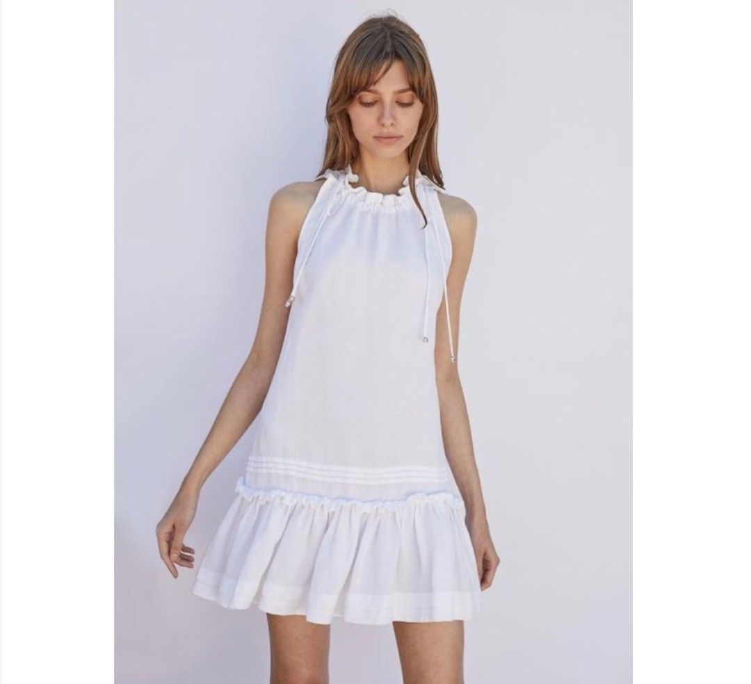 Rodeo Show Ceci Mia Mini Dress White Size 4 for rent on The Volte - main image