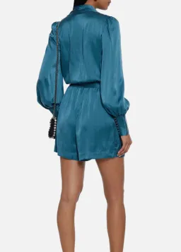 Zimmerman Wrap Playsuit in Teal Size 2 / AU 12 for rent on The Volte - image 3