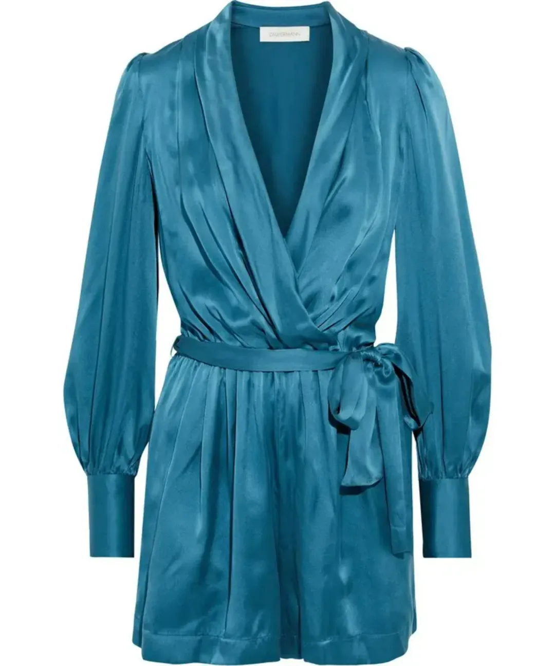 Zimmerman Wrap Playsuit in Teal Size 2 / AU 12 for rent on The Volte - main image