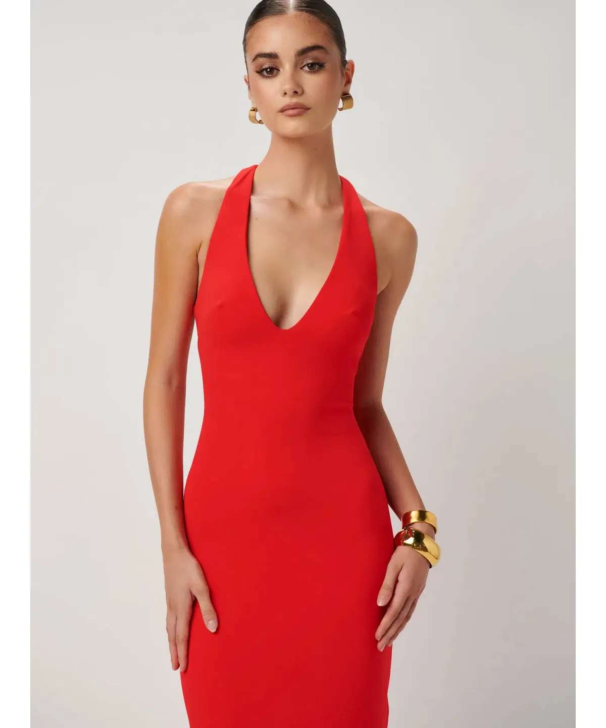 Effie Kats Eiza Gown Cherry Red Size AU 8 - Image 2