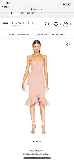 Nicholas Flip Hem Bra Bandage Dress in Nude Size 0 for rent on The Volte - image 6