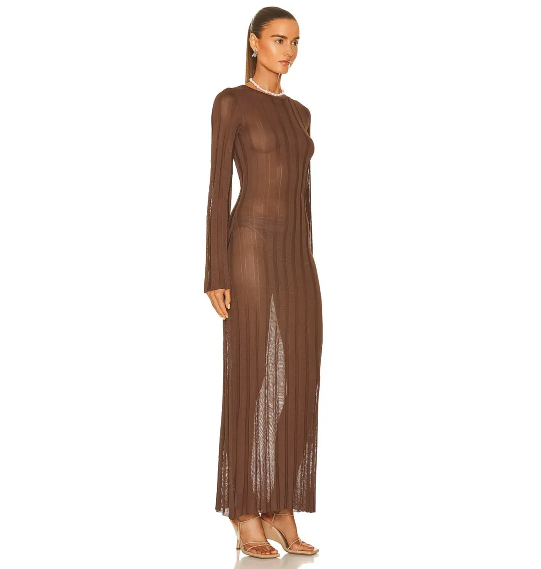 Sir The Label Aya Cut Out Dress in Chocolate Size 0 / AU 6 for rent on The Volte - main image