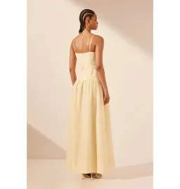 Shona Joy Limon Panelled Bustier Maxi Dress in Lemonade Size AU 12 for rent on The Volte - image 4