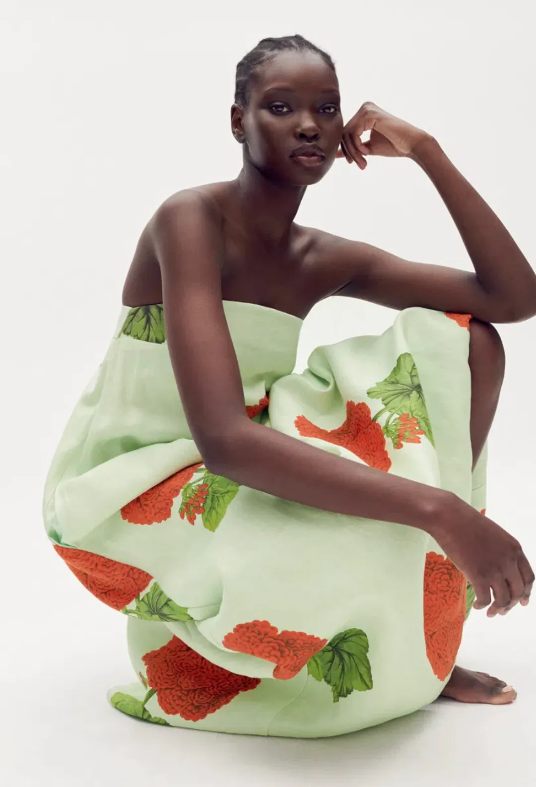 Oroton Posie Geranium Gown Sea Spray Size 6 for rent on The Volte - main image