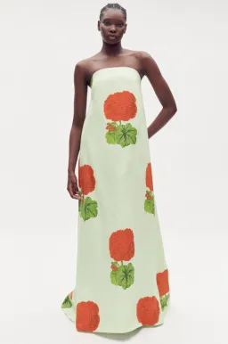 Oroton Posie Geranium Gown Sea Spray Size 6 for rent on The Volte - image 16