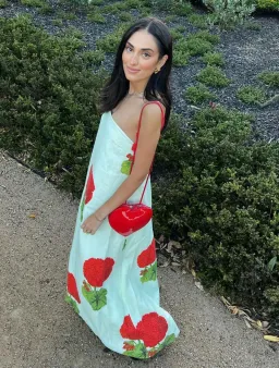 Oroton Posie Geranium Gown Sea Spray Size 6 for rent on The Volte - image 13