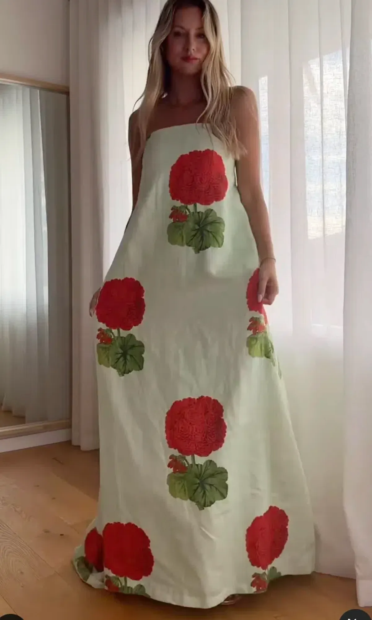 Oroton Posie Geranium Gown Sea Spray Size 6 - Image 9