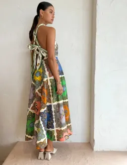 Alemais Trippy Troppo Halter Midi Dress Multi Size 12 for rent on The Volte - image 4