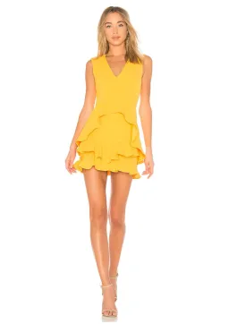Rebecca Vallance Havana Mini Dress Yellow Size 6 for rent on The Volte - image 1