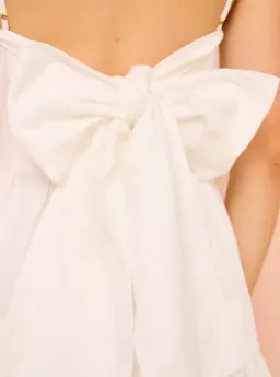 By Nicola Monet Tiered Maxi Dress In White Size 10 for rent on The Volte - image 7