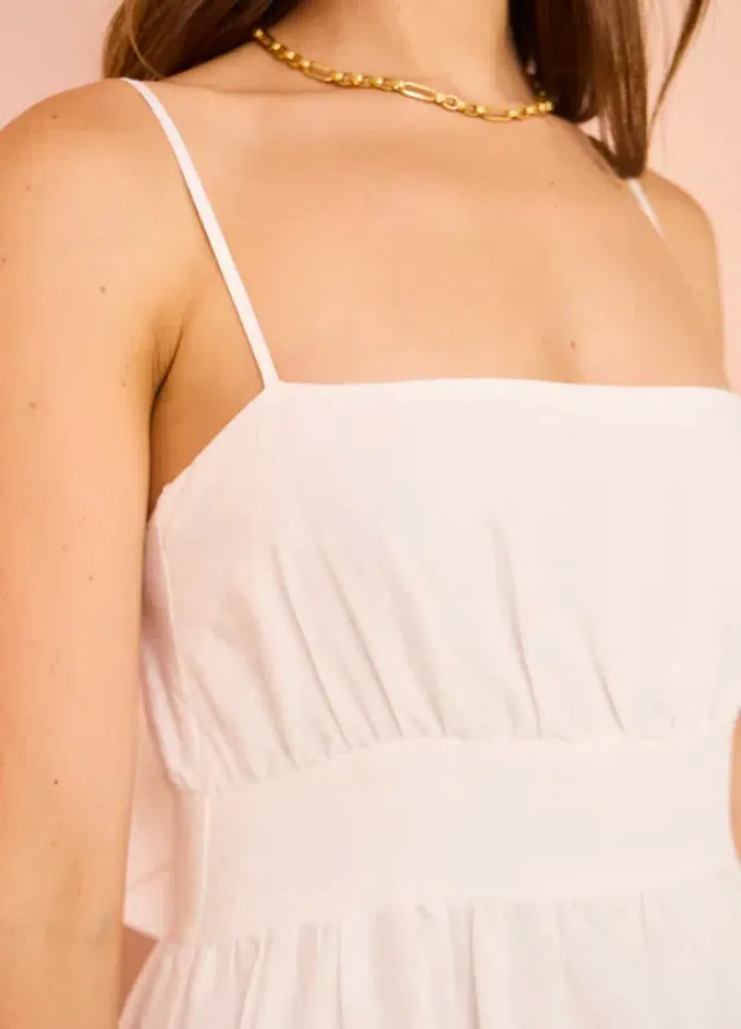 By Nicola Monet Tiered Maxi Dress In White Size 10 for rent on The Volte - main image