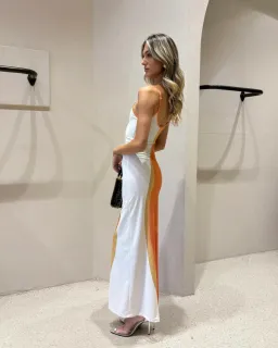 She Is Olla Papaya White Mesh Dress Multi Size XS / AU 6 for rent on The Volte - image 6