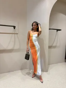 She Is Olla Papaya White Mesh Dress Multi Size XS / AU 6 for rent on The Volte - image 1