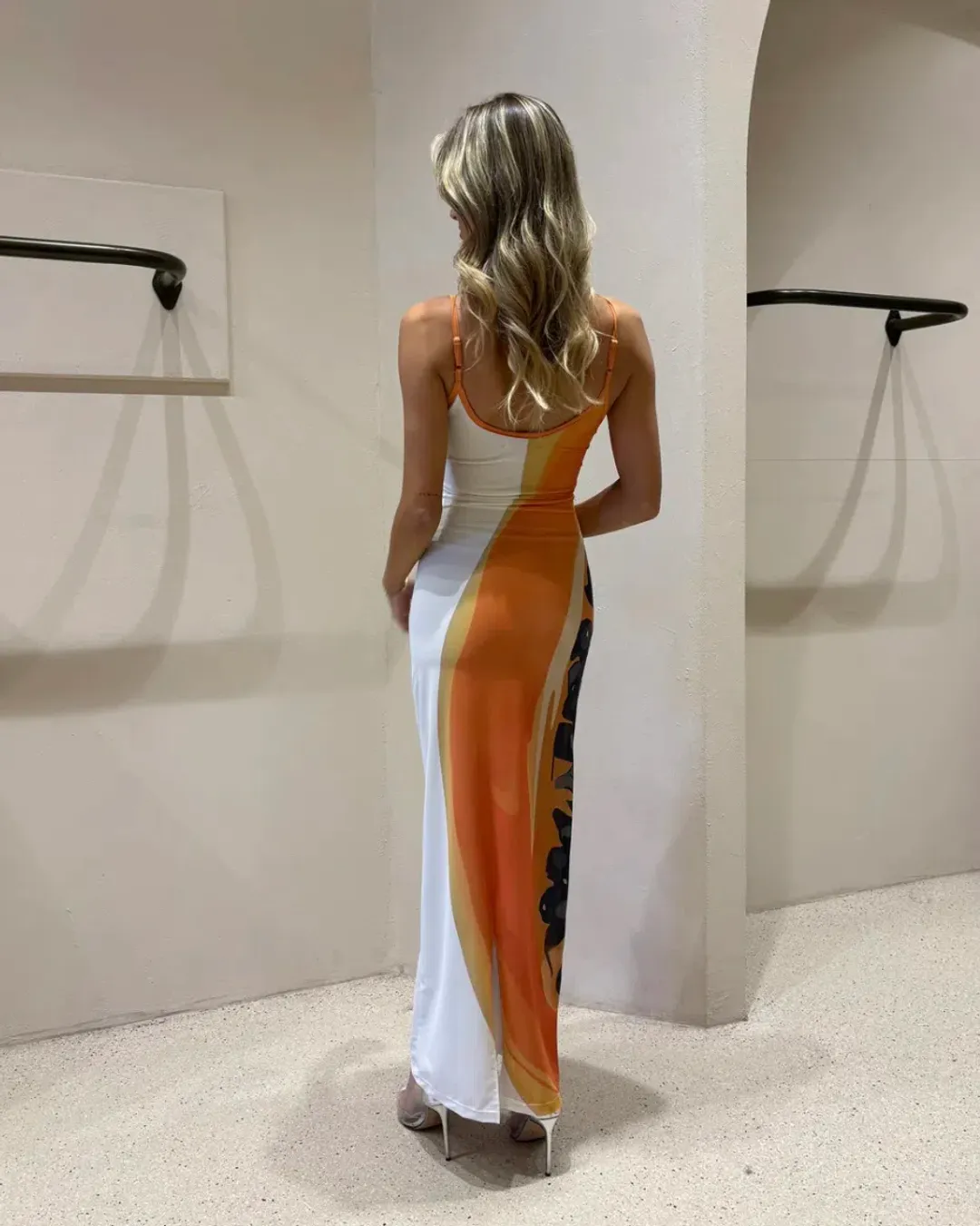 She Is Olla Papaya White Mesh Dress Multi Size XS / AU 6 for rent on The Volte - main image