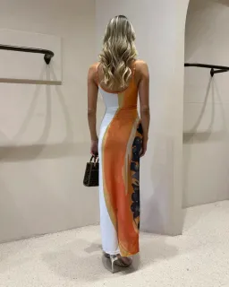 She Is Olla Papaya White Mesh Dress Multi Size XS / AU 6 for rent on The Volte - image 4