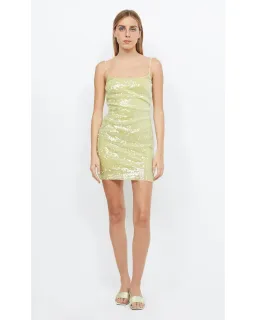 Bec & Bridge Venus Sequin Mini Dress Yellow Size U 6 for rent on The Volte - image 1