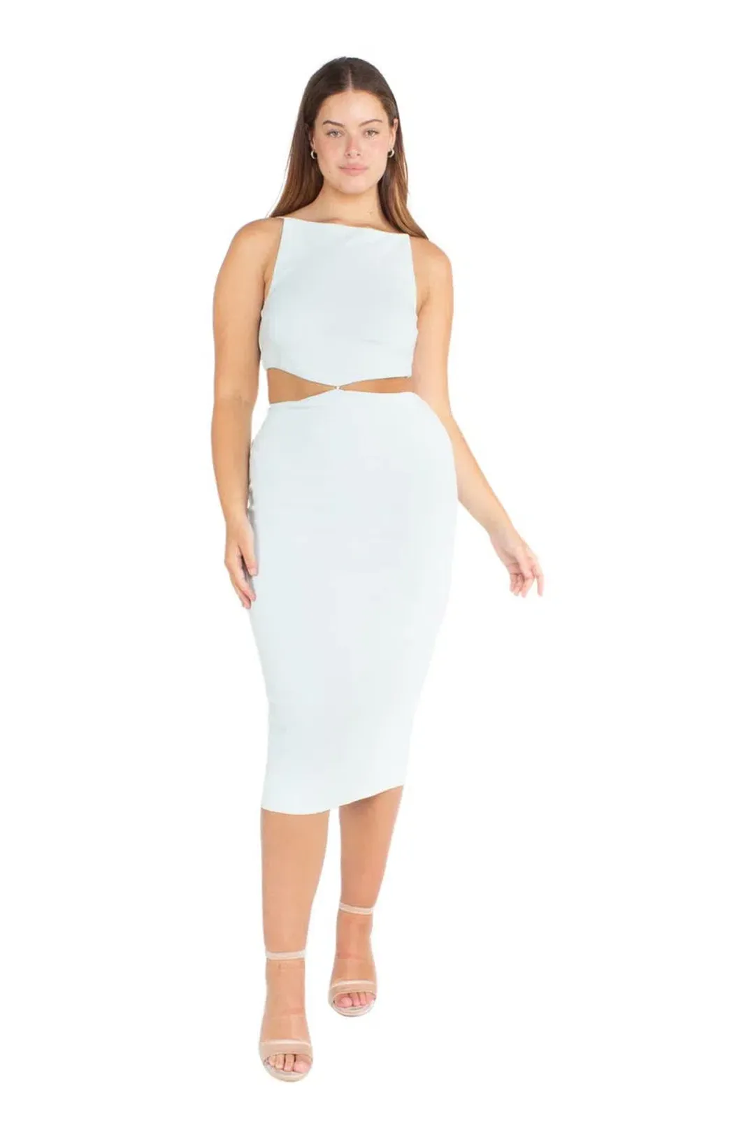 Bec & Bridge Scout Midi Cut Out Dress Mint Size 10 for rent on The Volte - main image