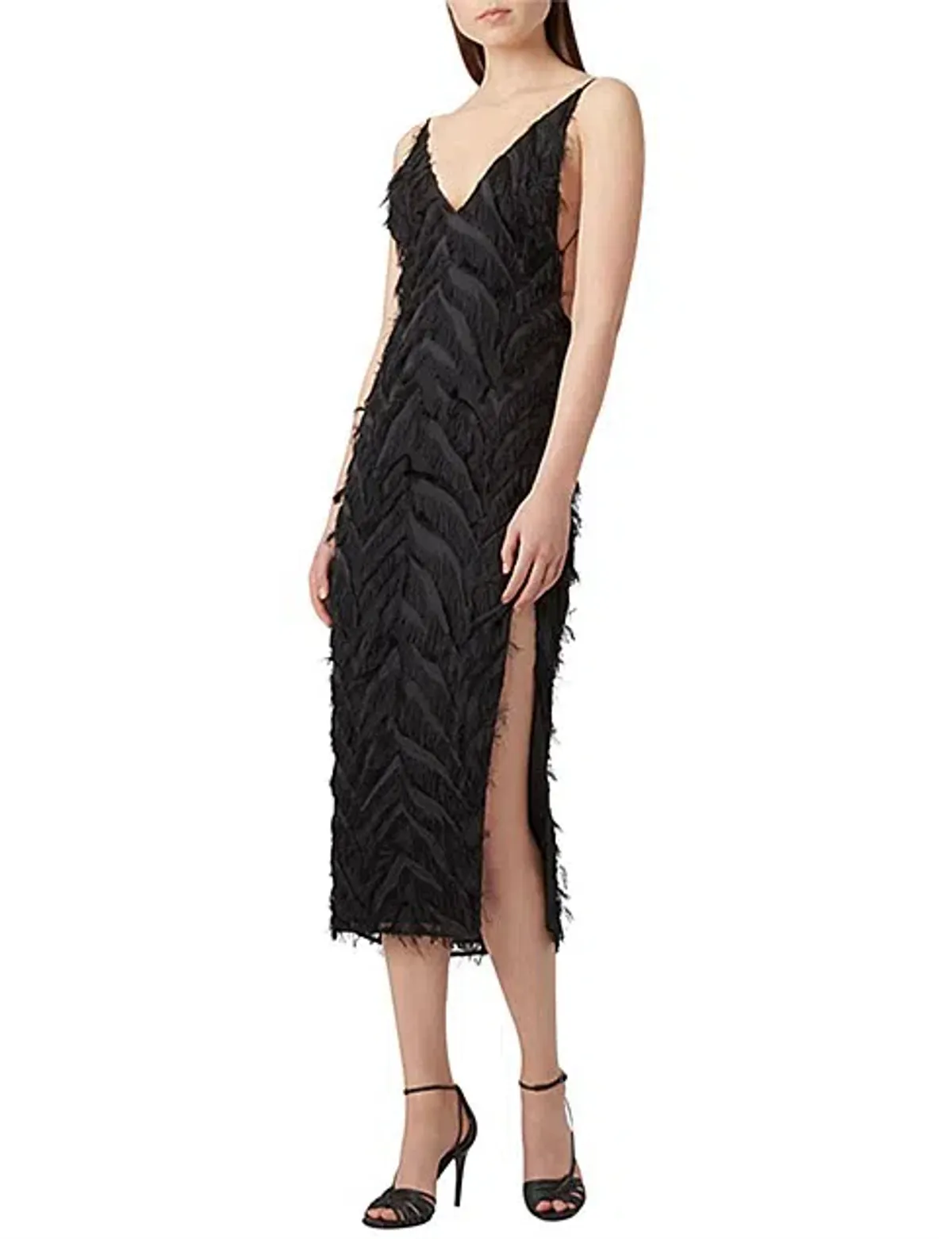 Camilla and Marc Farrah Fringed Dress Black Size 14 (Fits a 10) - Image 4