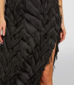 Camilla and Marc Farrah Fringed Dress Black Size 14 (Fits a 10) for rent on The Volte - image 7