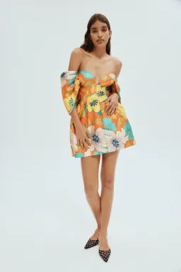 Alemais Piato Sculpt Mini Dress Floral Size 8 for rent on The Volte - image 1
