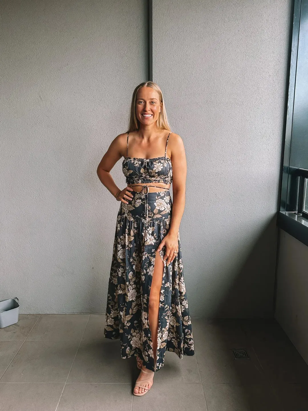 Bec & Bridge Opaline Floral Crop Top and Skirt Set Floral Size 6 for rent on The Volte - main image