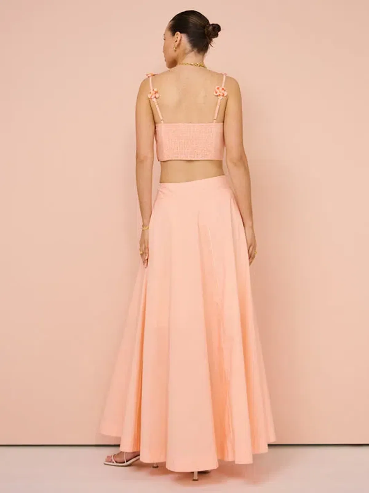 Aston Studio Mimi Bralette and Skirt Set in Nectar Fine Stripe Size 8 - Image 5