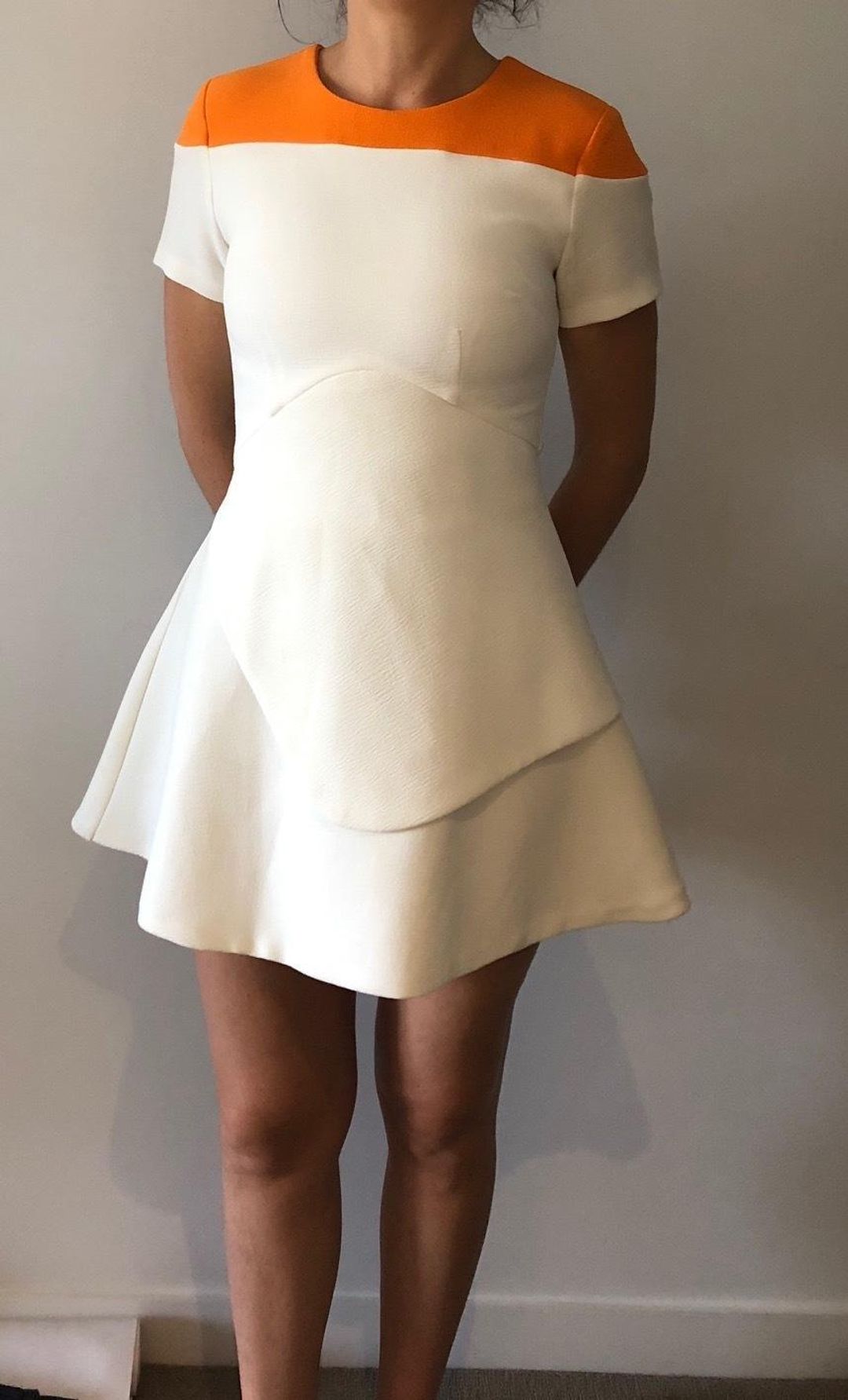 By Johnny - Ivory and Orange a-line dress for rent on The Volte - main image