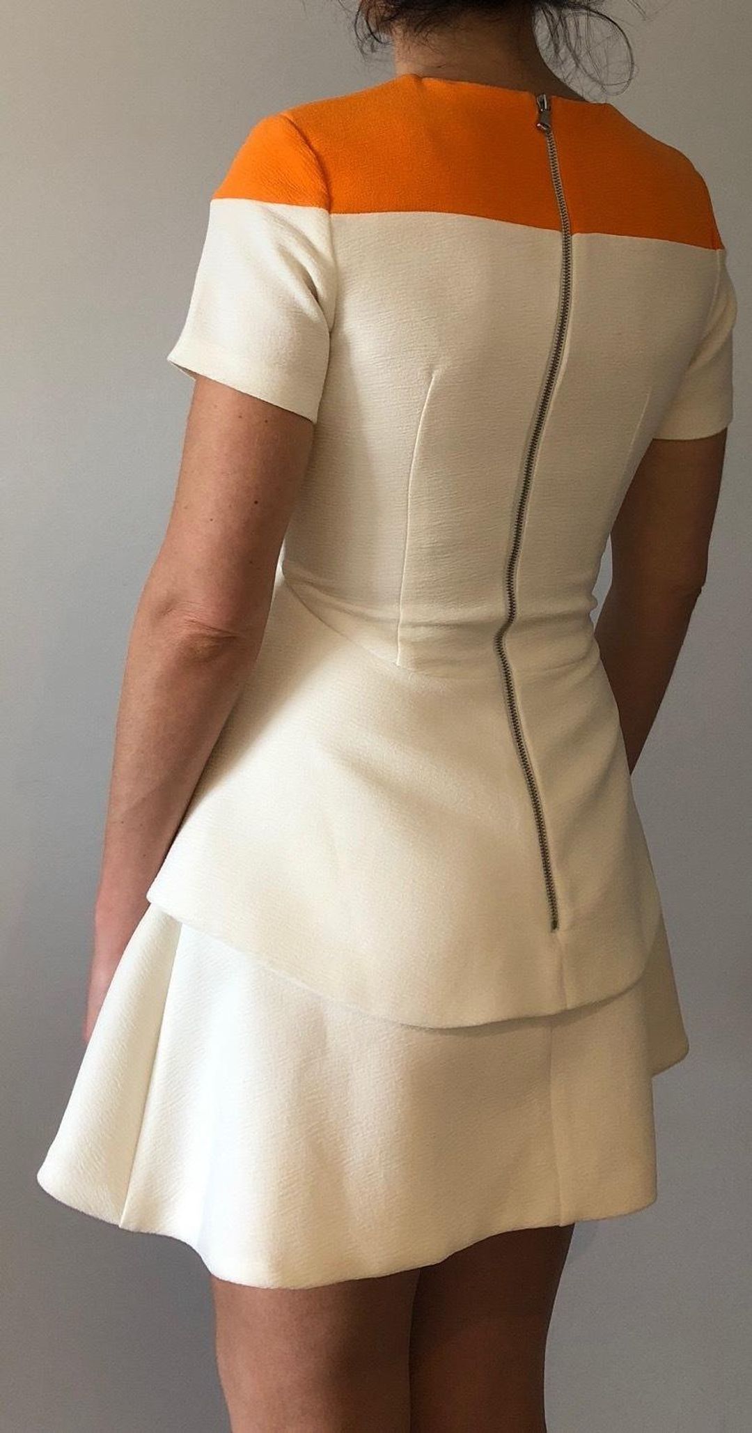 By Johnny - Ivory and Orange a-line dress for rent on The Volte - main image