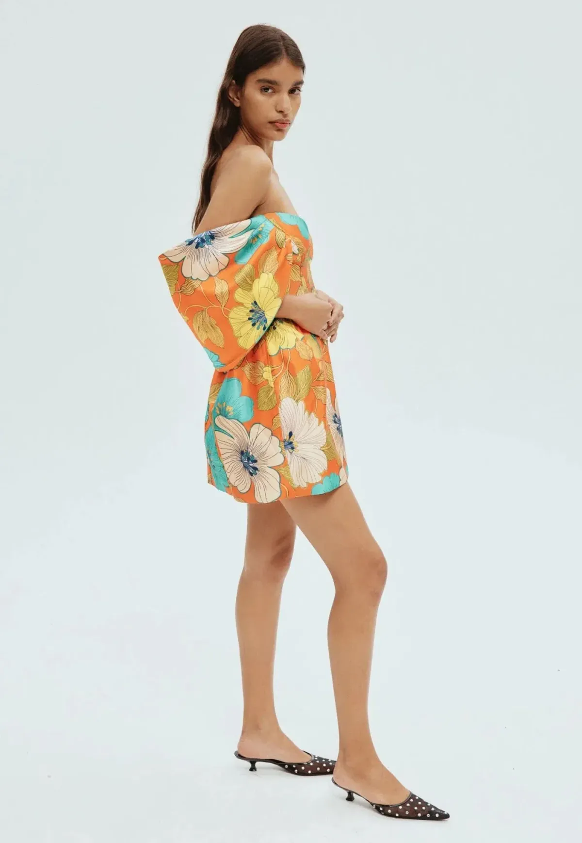 Alemais Piato Sculpt Mini Dress Floral Size 10 - Image 2