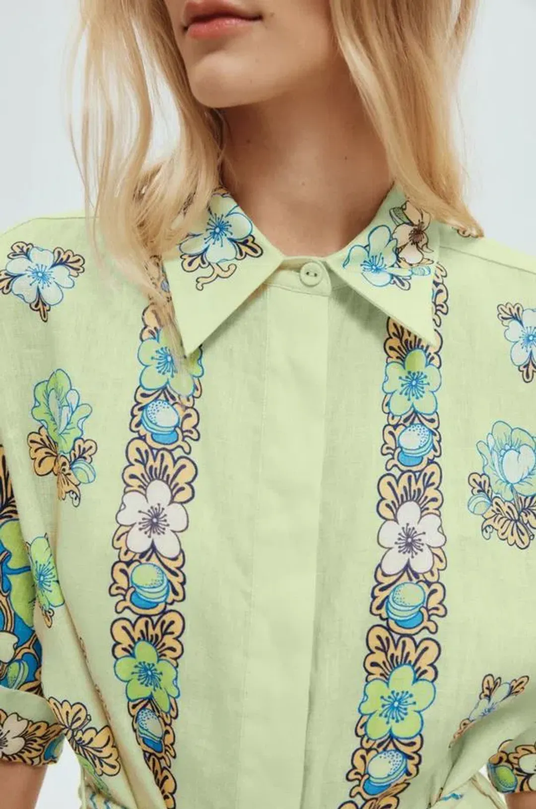 Alemais Velma Shirtdress Green Size 12 for rent on The Volte - main image