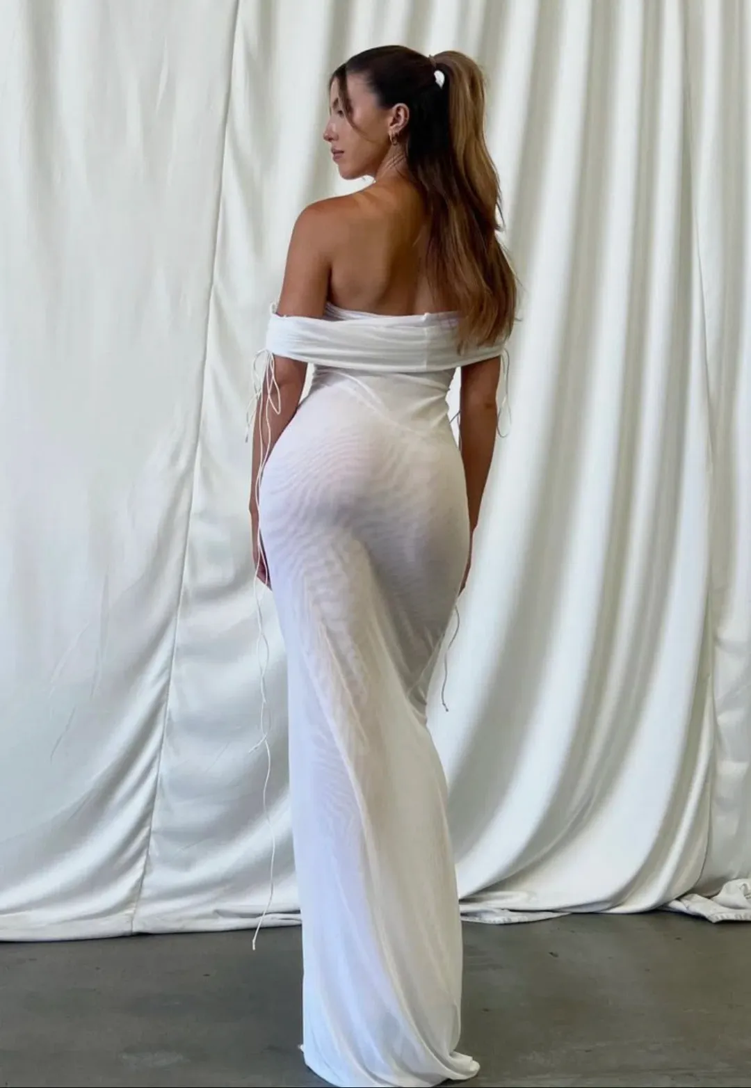 NOVICH Gabrielle Maxi Dress White Size XS/Au 6 for rent on The Volte - main image