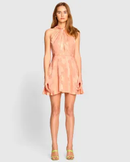 Alice McCall Memory Lane Satin Mini in Guava Size XS / AU 6 for rent on The Volte - image 1
