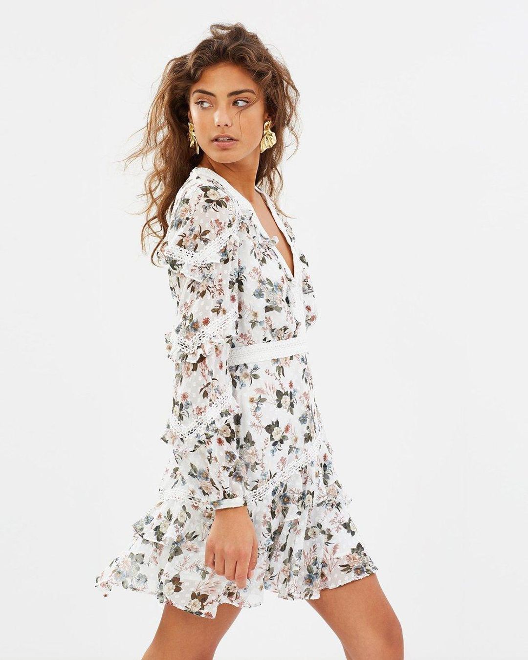 Talulah Reminisce Mini Dress Floral Size 10 for rent on The Volte - main image